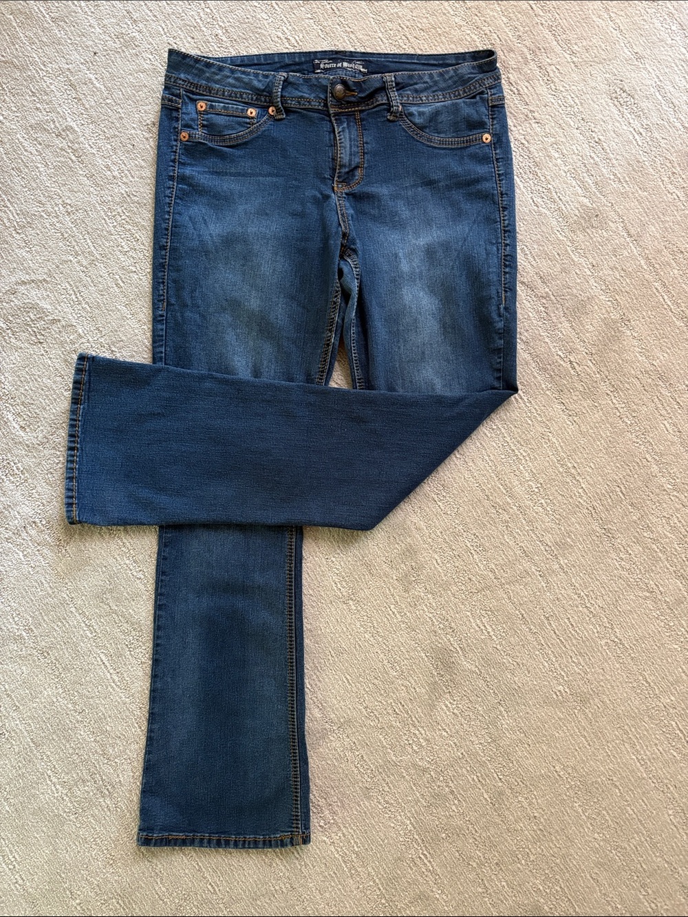 Source of Wisdom Dark Wash Bootcut Jeans 16 Coquette Western Denim